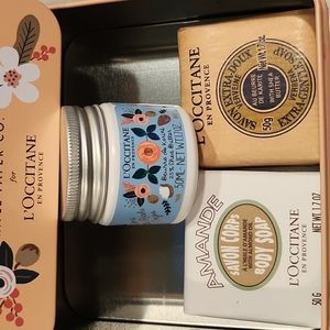L'Occitane box with soaps and shea butter set